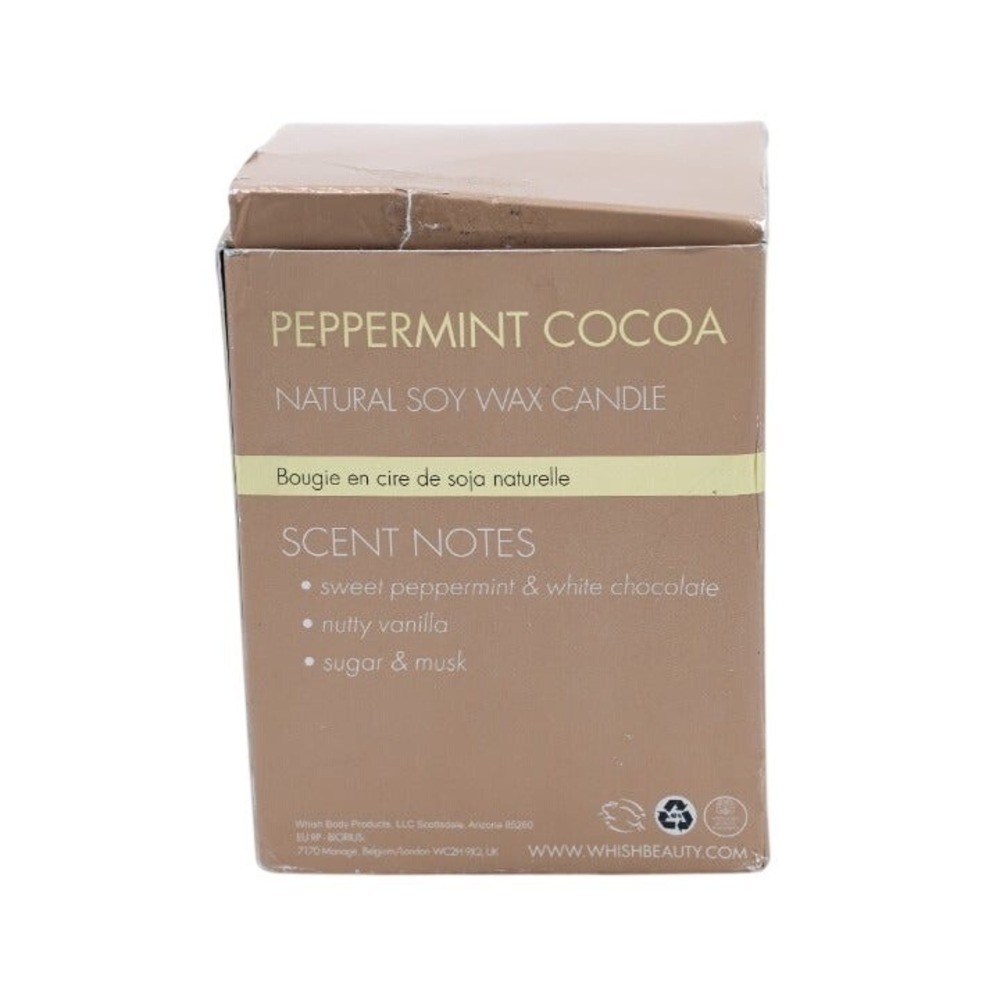 Whish - Peppermint Cocoa Soy Wax Candle - 8 oz